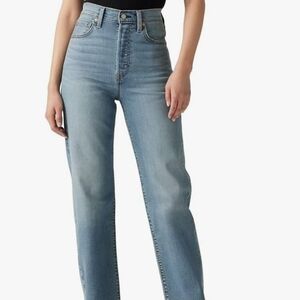 Levi's Womens Ribcage Ultra High Waisted Blue Jeans